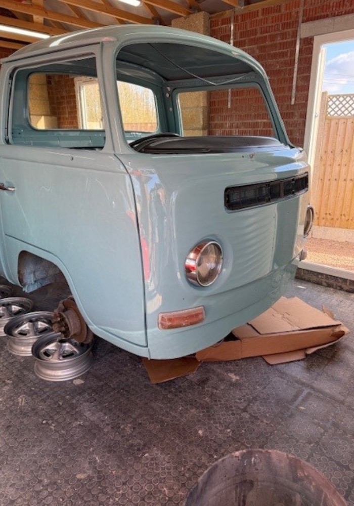 Classic VW undergoing restoration and respraying