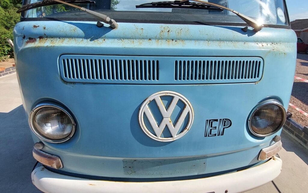 Badge on a classic vw t2 bay single cab pick up