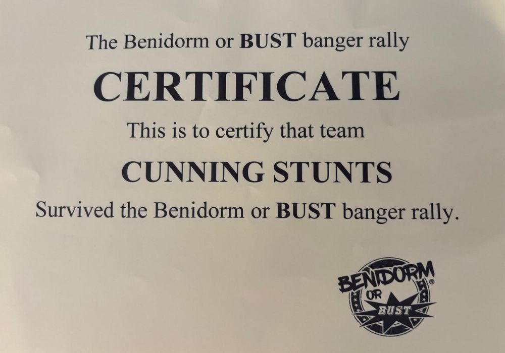Finish Certificate