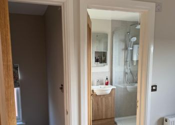 Completed ensuite shower toom in a loft conversion