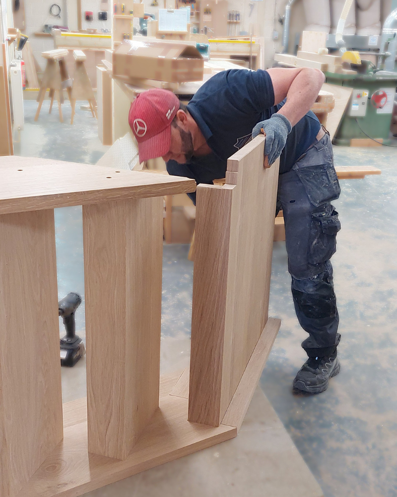 Assembling Staircase in the Charles Grosvenor_Grosvenor Stairs Workshop
